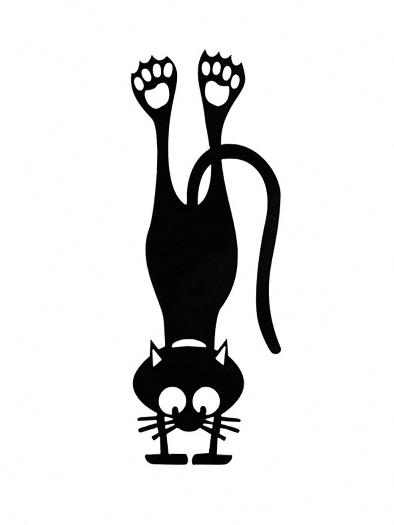 Custom Text/Logo Cat-Shaped Acrylic Hollow Bookmark, Creative Black Cat Hanging Bookmark